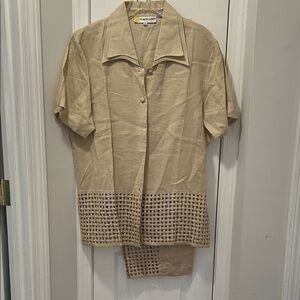 Women’s linen Capris Pants set